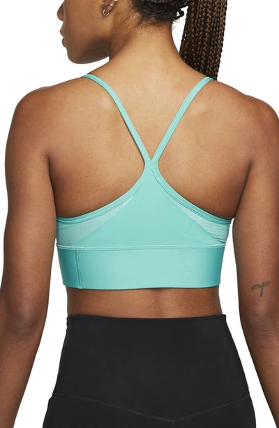 Shop Nike Dri-fit Indy Sports Bra In Washed Teal/ White