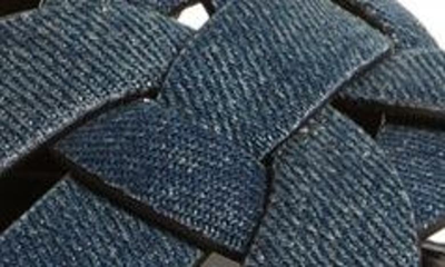 Shop Saint Laurent Tribute Slide Sandal In 4110 Deep Navy Jeans