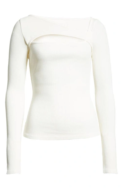 Shop Citizens Of Humanity Iris Cutout Long Sleeve Top In Cassia