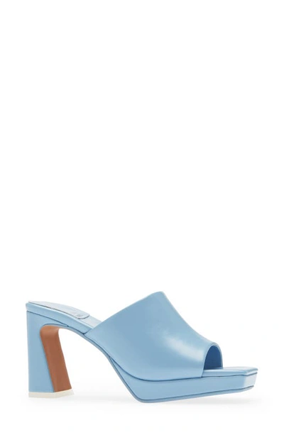 Jeffrey Campbell Caviar Platform Slide Sandal In Baby Blue