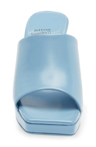 Shop Jeffrey Campbell Caviar Platform Slide Sandal In Baby Blue