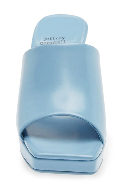 Jeffrey Campbell Caviar Platform Slide Sandal In Baby Blue