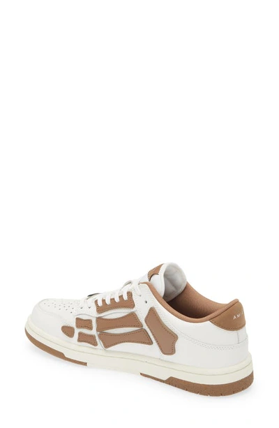 Shop Amiri Skel Top-low Sneaker In 126 - White / Brown