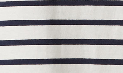 Shop Boden Stripe Blouson Sleeve Top In Ivory / Navy Stripe