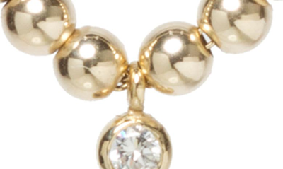 Zoë Chicco Diamond Charm Beaded Necklace In Yellow Gold