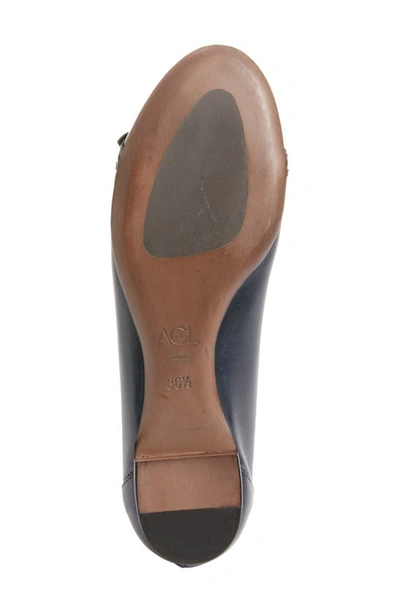 Agl Attilio Giusti Leombruni Monika Cap Toe Ballet Flat In Blue Leather