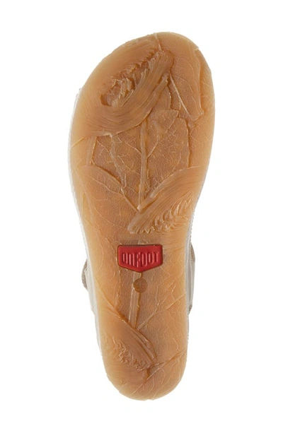 On Foot Platform Sandal In Taupe Leather