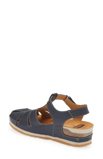 Shop On Foot 202 Sandal In Navy Leather