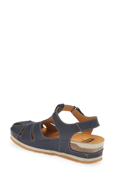 On Foot 202 Sandal In Navy Leather