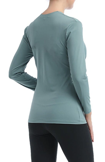 Shop Kimi And Kai Essential Active Maternity/nursing Top In Beryl Green