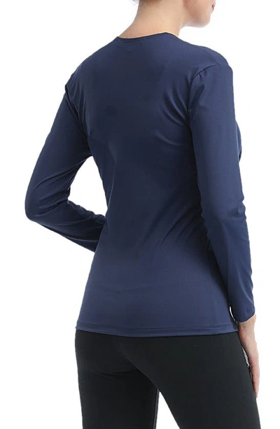 Shop Kimi And Kai Essential Active Maternity/nursing Top In Navy