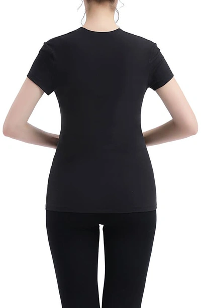 Kimi And Kai Essential Maternity/nursing Top In Black