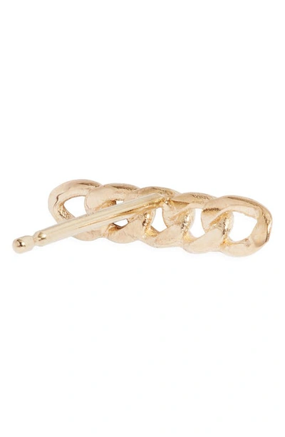 Zoë Chicco Curb Chain Bar Single Stud Earring In 14k Yellow Gold