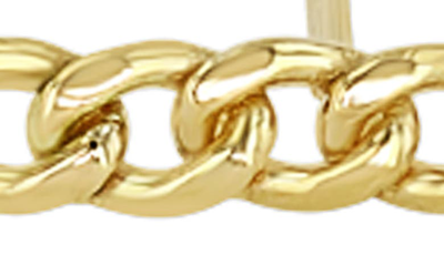 Shop Zoë Chicco Curb Chain Bar Single Stud Earring In 14k Yellow Gold