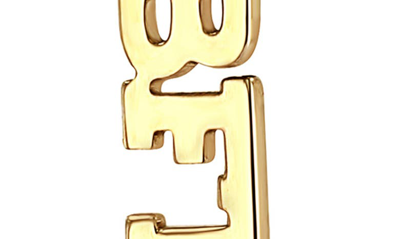 Zoë Chicco Tiny Letters Bff Single Drop Hoop Earring In 14k Yellow Gold