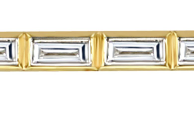 Shop Zoë Chicco Diamond Baguette Bar Pendant Necklace In 14k Yellow Gold