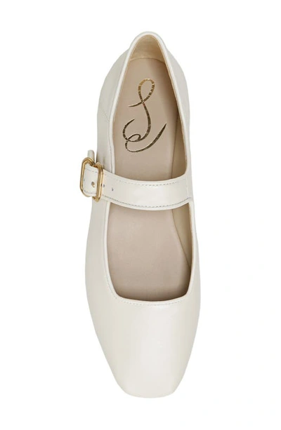 Shop Sam Edelman Michaela Mary Jane Flat In Modern Ivory