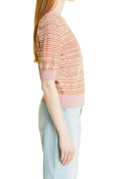 Shop Veronica Beard Toyama Stripe Cardigan In Multi