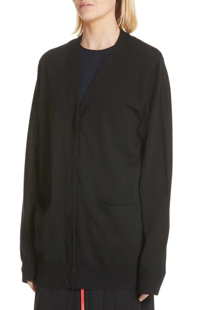 Shop Marc Jacobs Oversized Wool Cardigan In Black