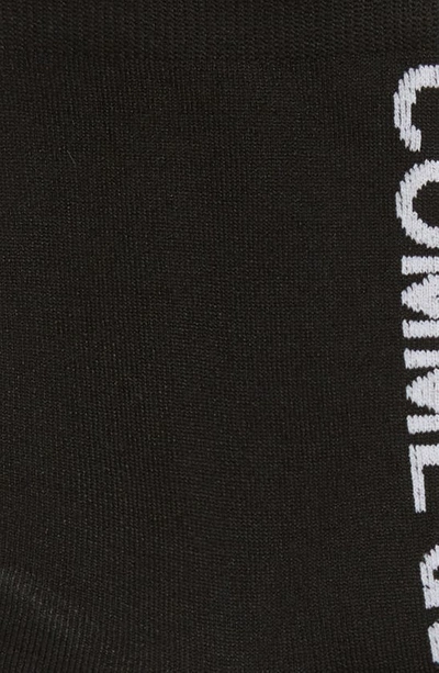 Shop Comme Des Garçons Logo Crew Socks In Black