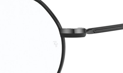 Shop Ray Ban 53mm Metal Optical Glasses In Shiny Black