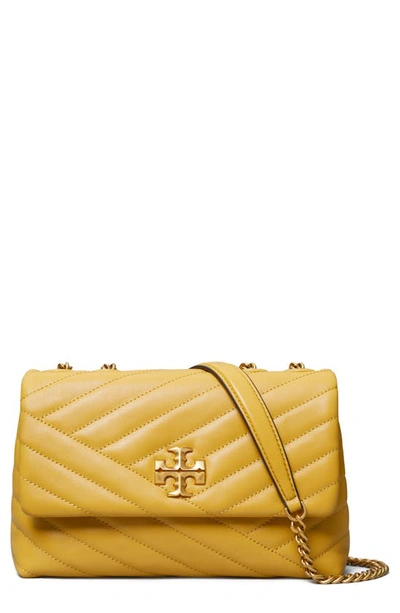 Shop Tory Burch Small Kira Chevron Convertible Shoulder Bag In Golden Sunset