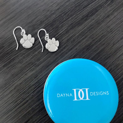 Shop Dayna Designs Clemson Tigers Silver Dangle Earrings