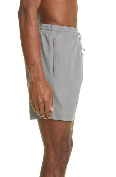 Brunello Cucinelli Swim Trunks In Light Grey