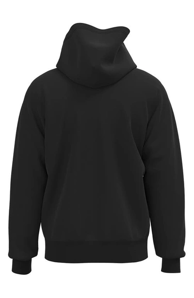 Shop Diesel Logo Graphic Cotton Hoodie In Deep/ Black