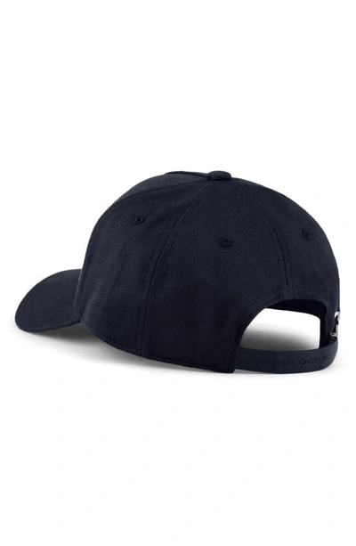 Shop Armani Exchange Classic Embroidered Logo Baseball Cap In Navy