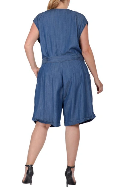 Standards & Practices V-neck Romper In 3235indigo