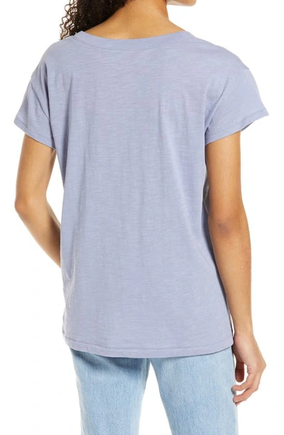 Shop Madewell Whisper Cotton Scoopneck Tee In Dusk Peri