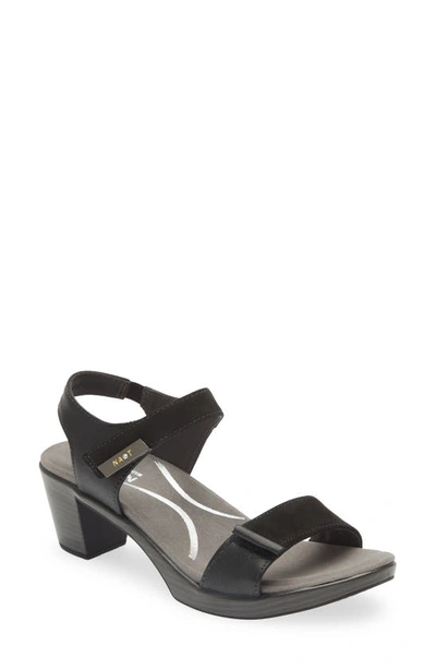 Shop Naot 'intact' Sandal In Black Velvet/black/jet Black