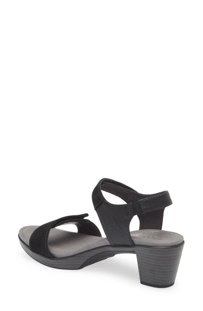 Naot 'intact' Sandal In Black Velvet/black/jet Black