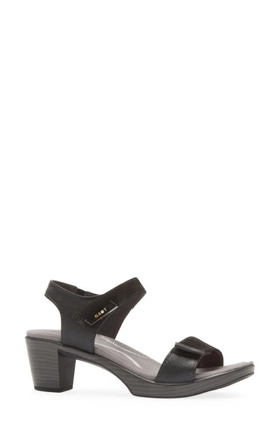 Naot 'intact' Sandal In Black Velvet/black/jet Black