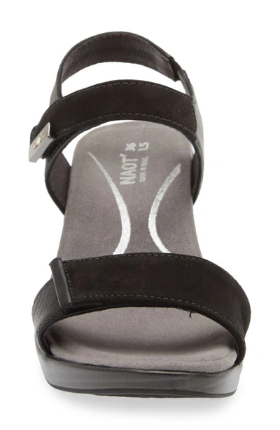 Naot 'intact' Sandal In Black Velvet/black/jet Black