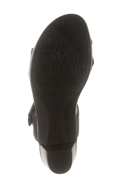 Naot 'intact' Sandal In Black Velvet/black/jet Black