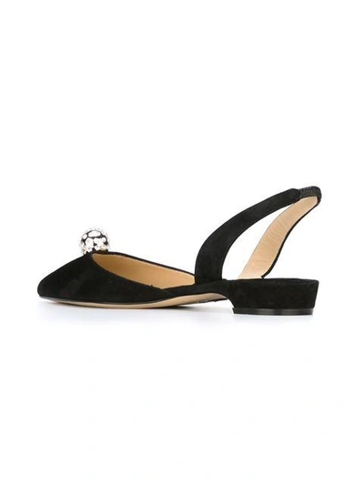 Shop Paul Andrew 'rhea Jewel' Slingback Ballerinas - Black