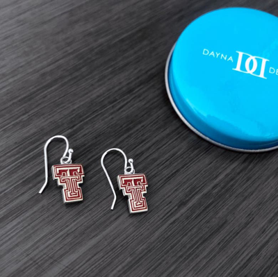 Shop Dayna Designs Texas Tech Red Raiders Silver Enamel Dangle Earrings