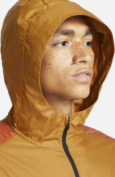 Shop Nike Windrunner Packable Jacket In Wheat/ Ashen Slate/ Russet