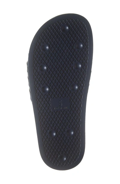 Shop Adidas Originals Adilette Slide Sandal In Collegiate Navy/ Navy/ White
