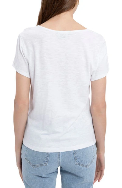 Shop Sanctuary By My Side Cotton Blend T-shirt In White