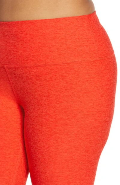 Shop Beyond Yoga High Waist Midi Leggings In Redflower-scarlet
