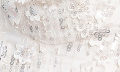 Dress The Population Bridal Adelina Fit-and-flare Dress In White Multi