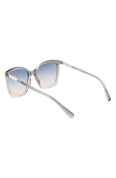 Shop Longchamp 56mm Roseau Tea Cup Sunglasses In Gradient Blue Peach