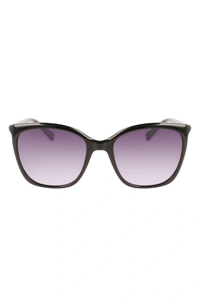 Shop Longchamp 56mm Roseau Tea Cup Sunglasses In Black