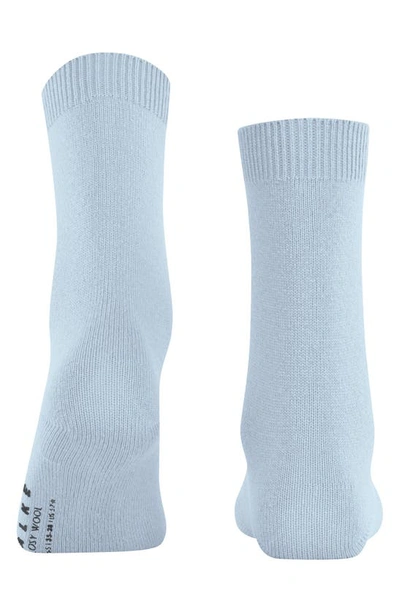 Shop Falke Cozy Wool Blend Crew Socks In Light Blue