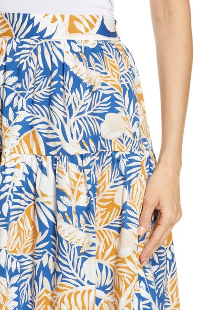 Shop Staud Sea Leaf Print Maxi Skirt In Land And Sea Tree