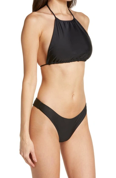 Shop Jade Swim Gia Halter Bikini Top In Black