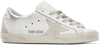 GOLDEN GOOSE White & Silver Superstar Low-Top Sneakers